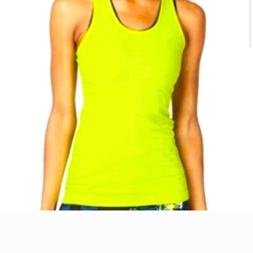 Sweaty Betty Athlete Seamless Gym Tank Top Chartreuse Yellow Size 14